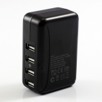 Universal Travel adapter 4 Port USB Black