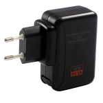 Universal Travel adapter 4 Port USB Black