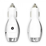 dPL USB Car Charger Powerfull Multi-Voltage White/Silver