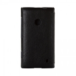 Melkco Leather Case Jacka Face Cover Book Black for Nokia Lumia 620 (NKLU62LCFB2BKLC)