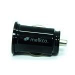 Melkco Car Charger Dual USB Port C1 Black with 1&2.1A for iPad/iPhone/iPod/Mobile (MKCARCELC1ABK)