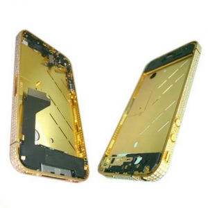  Middle part iPhone 4 Gold Swarovski with side key /54/