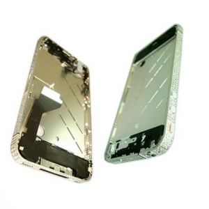  Middle part iPhone 4 Silver Swarovski empty /54/