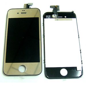  LCD iPhone 4 + Touchscreen Silver with frame high copy /54/