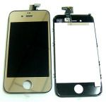 LCD iPhone 4 + Touchscreen Silver with frame high copy /54/