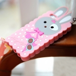 Silicone Case Candies Rabbit Pink for iPhone 5/5S