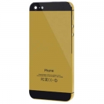 Housing cover iPhone 5 Gold/Black with side key high copy /41/