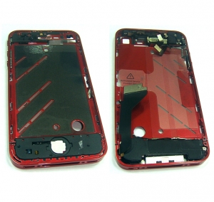  Middle part iPhone 4 Red Satin full /54/