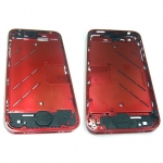 Middle part iPhone 4S Red Satin with side key /54/