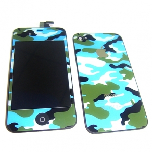  LCD iPhone 4S with Touchscreen + Housing cover Military Blue (SS)