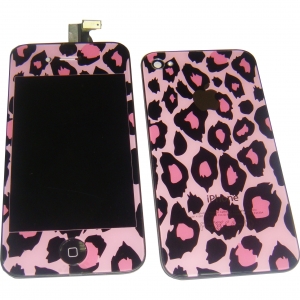  LCD iPhone 4S with Touchscreen + Housing cover Pink Leopard /33/