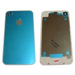 Housing cover iPhone 4 FL Design Sky Blue Anodic Treatment on White Support /51/