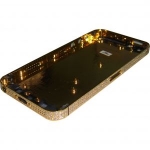 Housing cover iPhone 5 Gold/Black Swarovski with side key high copy /33/