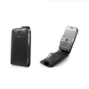  Capdase Leather Case Fix Flip Top Black for Nokia E72 (WCNKE72-1001)