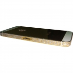 Housing cover iPhone 5 Gold/White Swarovski with side key high copy /33/