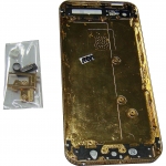 Housing cover iPhone 5 Gold/White Swarovski with side key high copy /33/