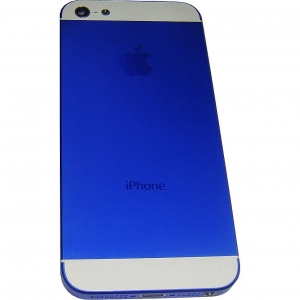  Housing cover iPhone 5 Blue/White with side key high copy /41/