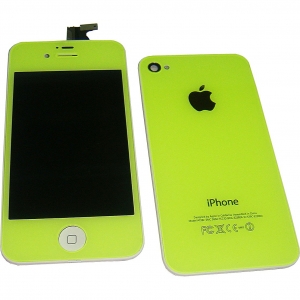  LCD iPhone 4 with Touchscreen + Housing cover colorful Green lime (SZ)