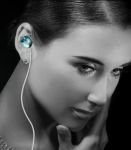 Panasonic Swarovski Zr02 Couture Stereo Earphones Turquoise Blue (RP-HJF5PP-A)