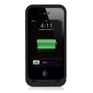  Mophie Juice Pack Plus Case Black 2000 mAh for iPhone 4/4S (1160-JPP-IP4-BLK)