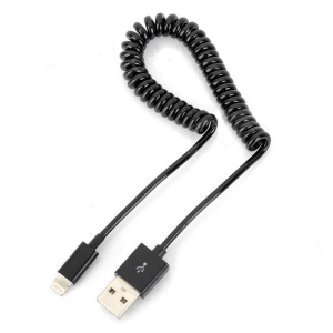  Charging cable spring Lightning Black