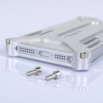 Diagonal Metal Case Silver for iPhone 5/5S