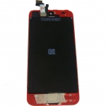 LCD iPhone 5 + Touchscreen Red Satin with frame & button home /43/