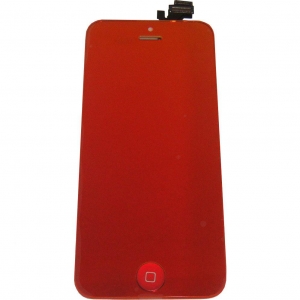  LCD iPhone 5 + Touchscreen Red Satin with frame & button home /43/