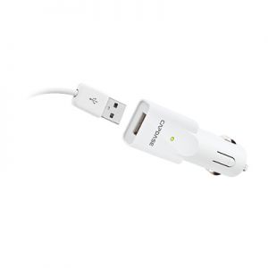  Capdase USB Car Charger&Cable Atom White (1 A) for iPhone/iPod (TKII-A22G)