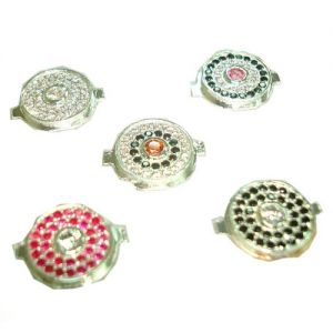  Button Home iPhone 4 Silver Swarovski (SS)