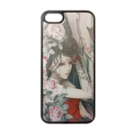 3d Effect Case Girl in Flowers for iPhone 5/5S