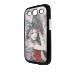 3d Effect Case Girl and flowers for Samsung S3