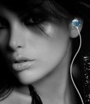 Panasonic Swarovski Zr02 Couture Stereo Earphones Blue (RP-HJF7PP-A)