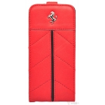 CG Mobile Ferrari Leather Flap Case California Collection Red/Black for iPhone 5/5S (FECFFL5R)