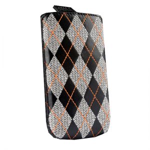 Чехол Sena Argyle Black/Orange for iPhone 4