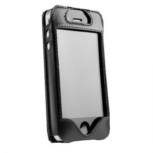 Чехол Sena LeatherSkin Black for iPhone 4