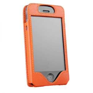 Чехол Sena LeatherSkin Orange for iPhone 4