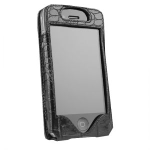 Чехол Sena LeatherSkin Croco Black for iPhone 4