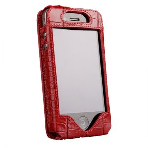 Чехол Sena WalletSlim Croco Red for iPhone 4/4S