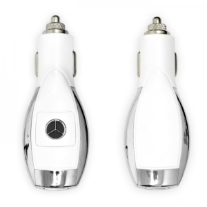  dPL USB Car Charger Powerfull Multi-Voltage Mercedes White/Silver