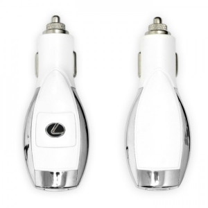  dPL USB Car Charger Powerfull Multi-Voltage Lexus White/Silver