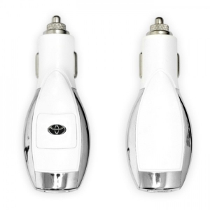  dPL USB Car Charger Powerfull Multi-Voltage Toyota White/Silver