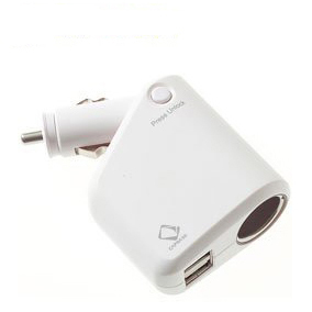  Capdase Dual USB Car Charger Power Drive 2.1 White (1 A) for iPhone/iPod/iPad mini (CA00-P102)