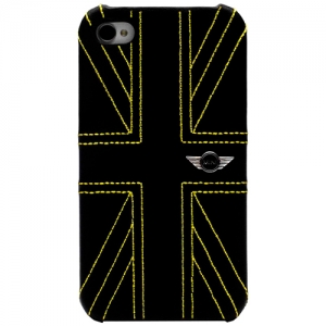  CG Mobile Mini Leather Hard Case Union Jack Yellow for iPhone 4/4S (MNHLP4UJYE)