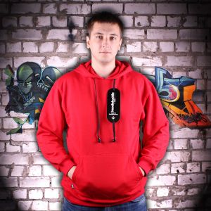  HoodieBuddie Red pull over 240gm fleece unisex (AJ2210/RED M)