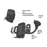 Capdase Car Mount Holder Racer Black for iPhone/iPod/Smarphone (HR00-CA01)