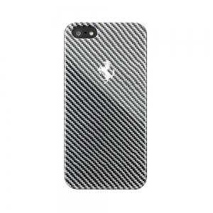  CG Mobile Ferrari Hard Case Carbon Metallic Collection Black for iPhone 5/5S (FEFCHCP5BL)