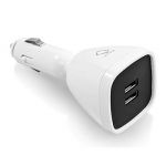 Capdase Dual USB Car Charger Joystick White (1 A) for iPhone/iPod/Smartphone (CAII-DJ02 )