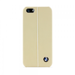  CG Mobile BMW Leather Hard Case Cream for iPhone 5/5S (BMHCP5LC)