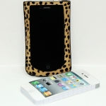 MacLove Leather Case Leopard Diamond Brown for iPhone 4/4S (ML41401)